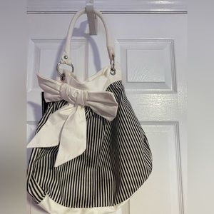 Black And White Striped Bag